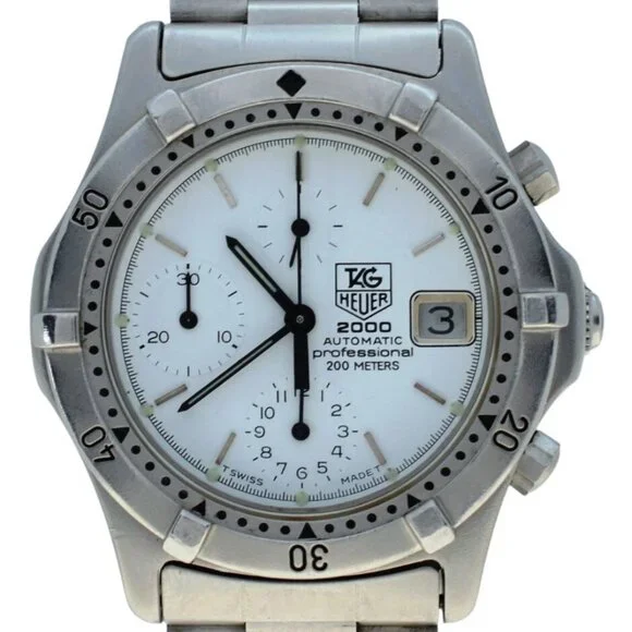 RARE Men's 38mm Tag Heuer 2000 Series Auto Stainless Steel LWO 283 Watch 162.206